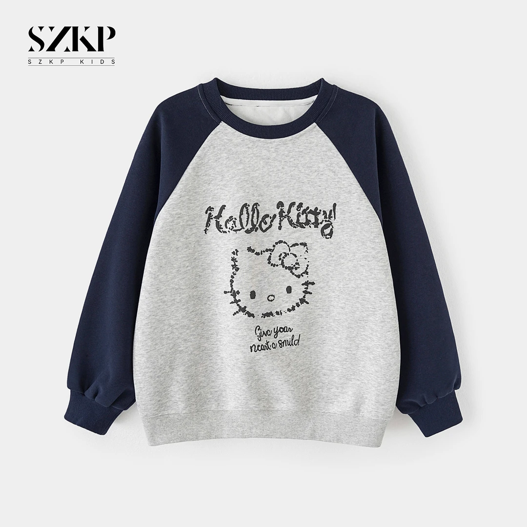 SZKP秋季新款女童潮款洋气上衣中大童休闲时尚儿童卫衣BGYQ552418