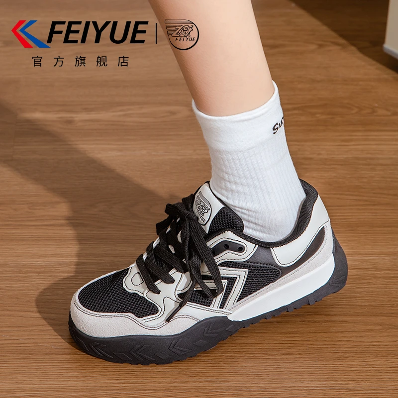 feiyue/飞跃休闲鞋春季款拼色百搭板鞋时尚街拍鞋子女潮814低帮