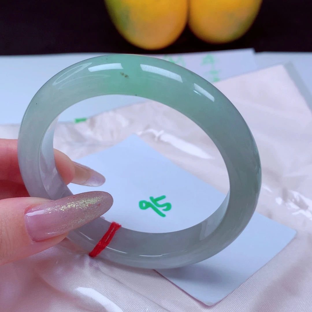 未镶嵌手镯翡翠天然缅甸翡翠A货手镯 95号