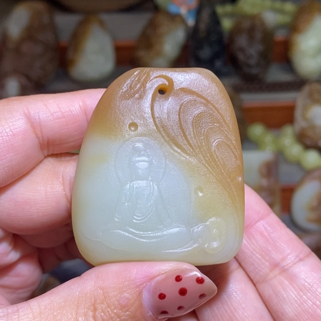 定制和田玉四*糖白随形