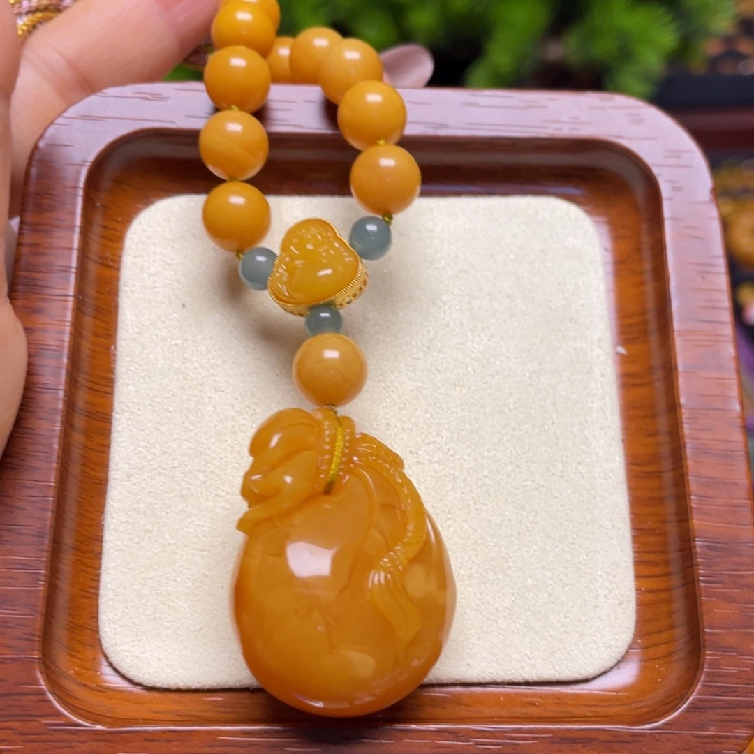 蜜蜡颈饰未镶嵌项链