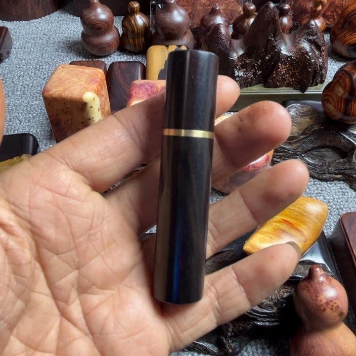 东非黑黄檀（紫光檀）牙签筒香筒