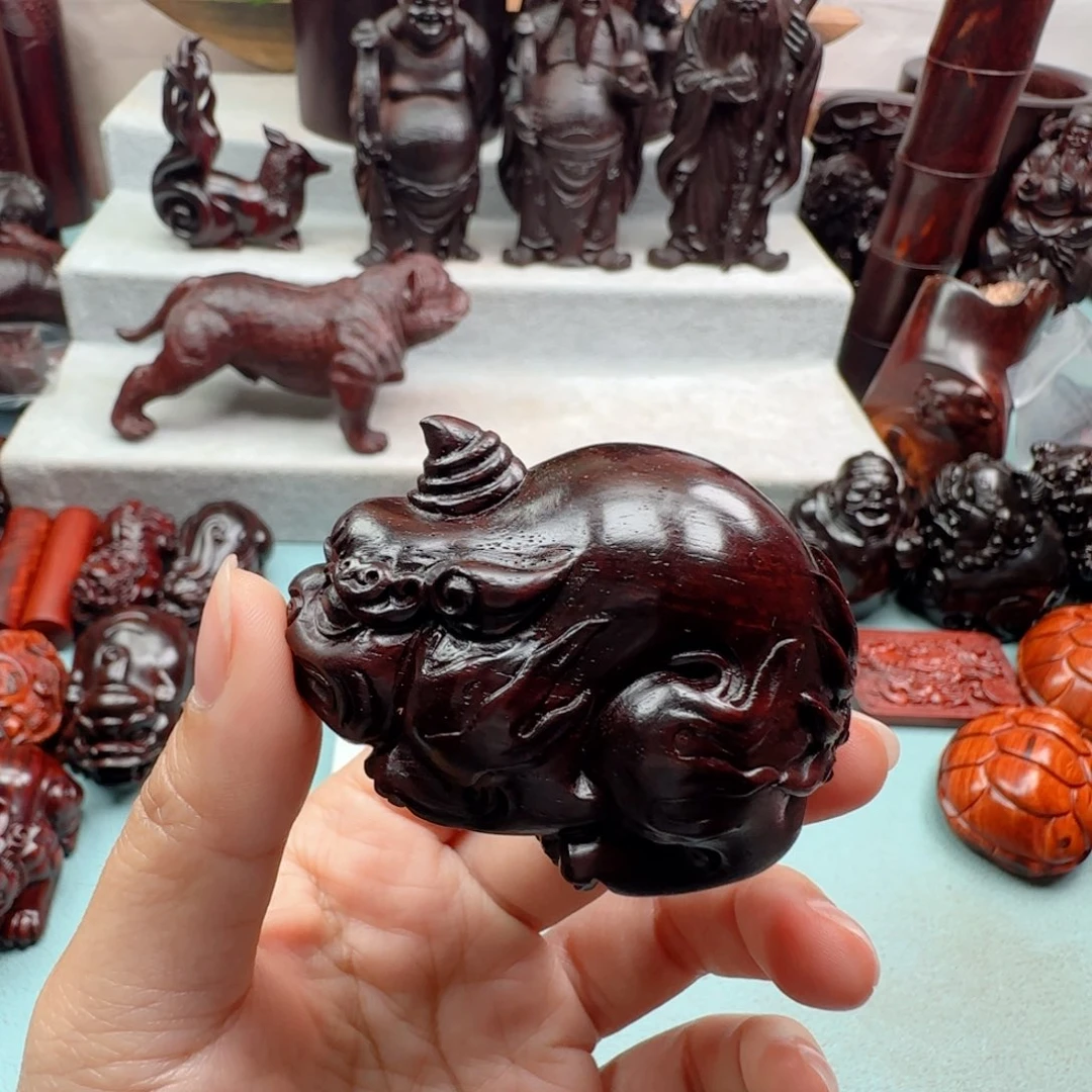 小叶紫檀把件清*龙谛听