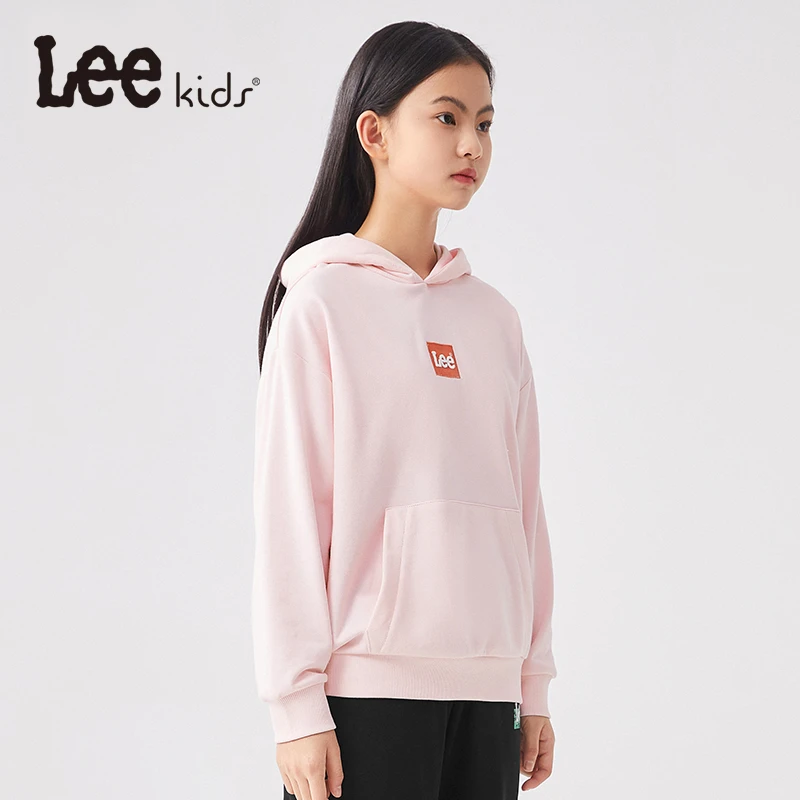 Lee儿童卫衣秋季男童连帽加绒长袖外套洋气宽松女童上衣