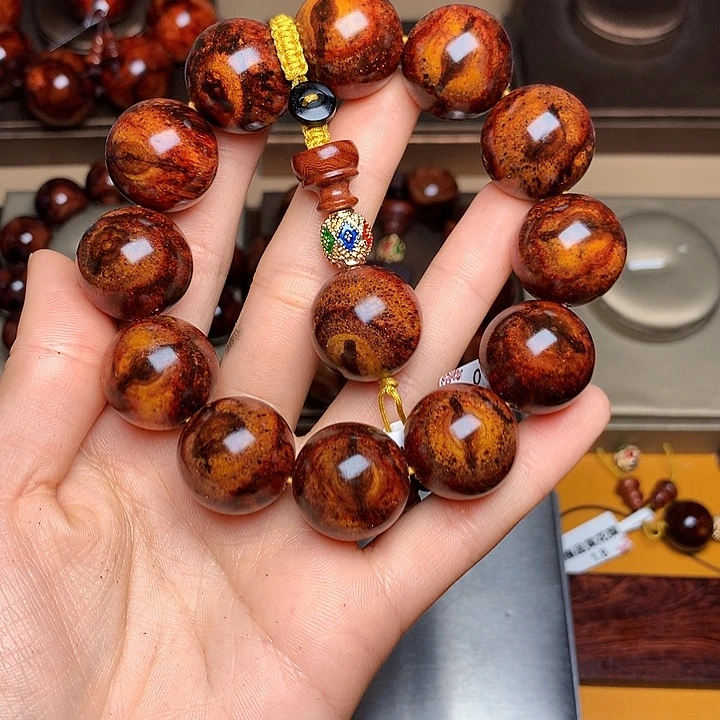 花梨木类手串/手链黄花梨风化料土埋料2.0