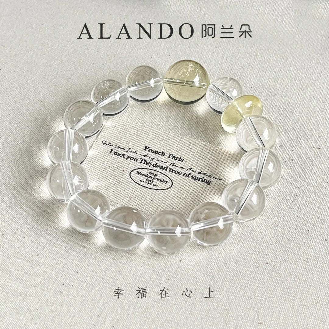 Alando/阿兰朵 S0136 初春暖江 水晶手串 （13-17mm)