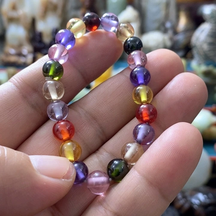 新***代和田玉（糖玉）22K金镶嵌手链