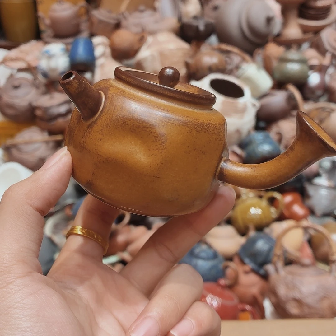 柴烧老岩泥高温茶器皿