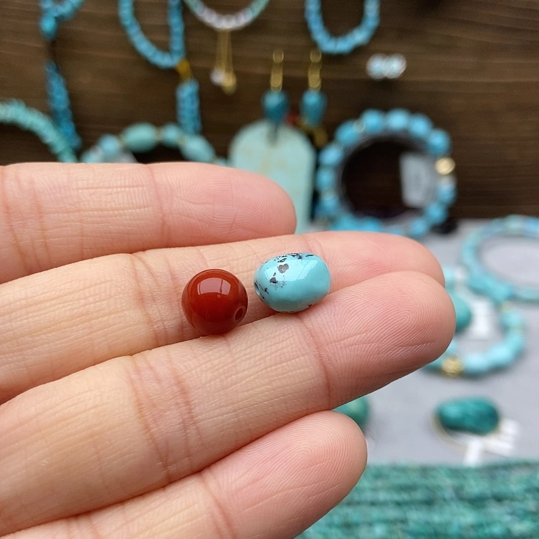 南红玛瑙未镶嵌豆子