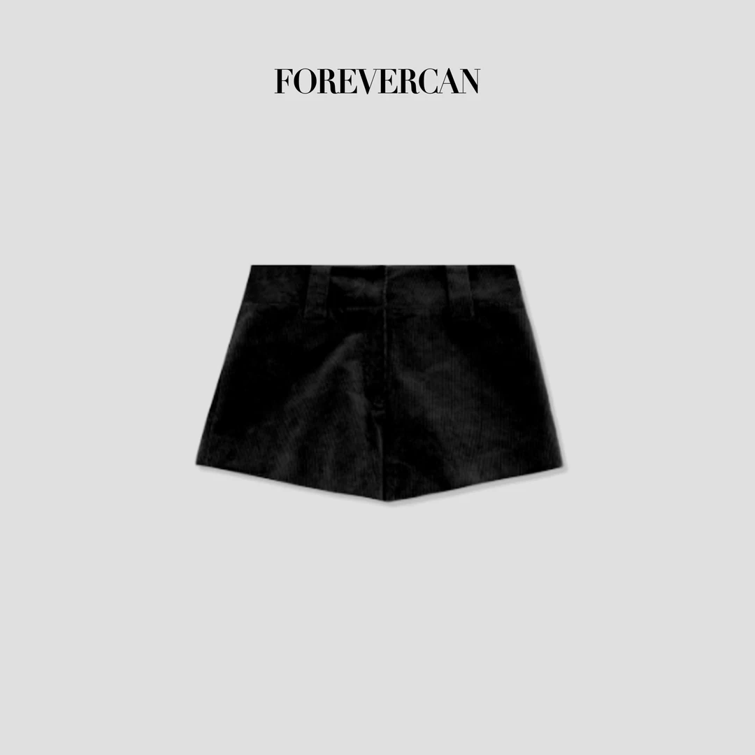 FOREVERCAN“优雅爵士”杨树林自带复古感灯芯绒短裤 SP20369
