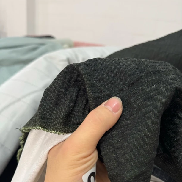 06  设计师款打皱牛仔加衬面料2米价手工包包外套都可以做