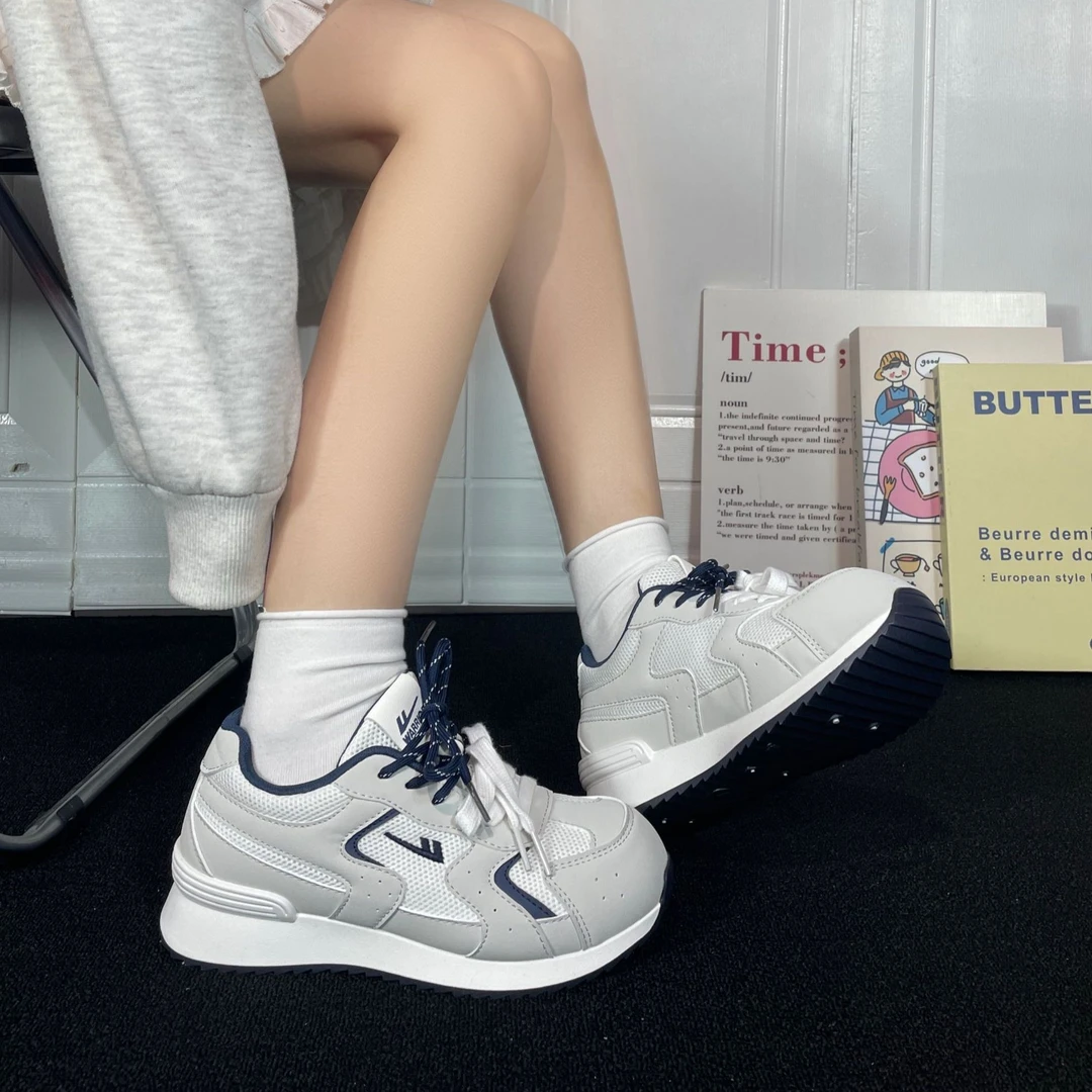 回力厚底轻便百搭女款休闲跑步鞋2025夏季舒适软底运动鞋ins潮流