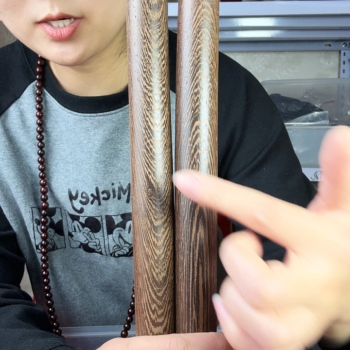 非洲紫檀（红花梨）鸡翅木擀面杖2个