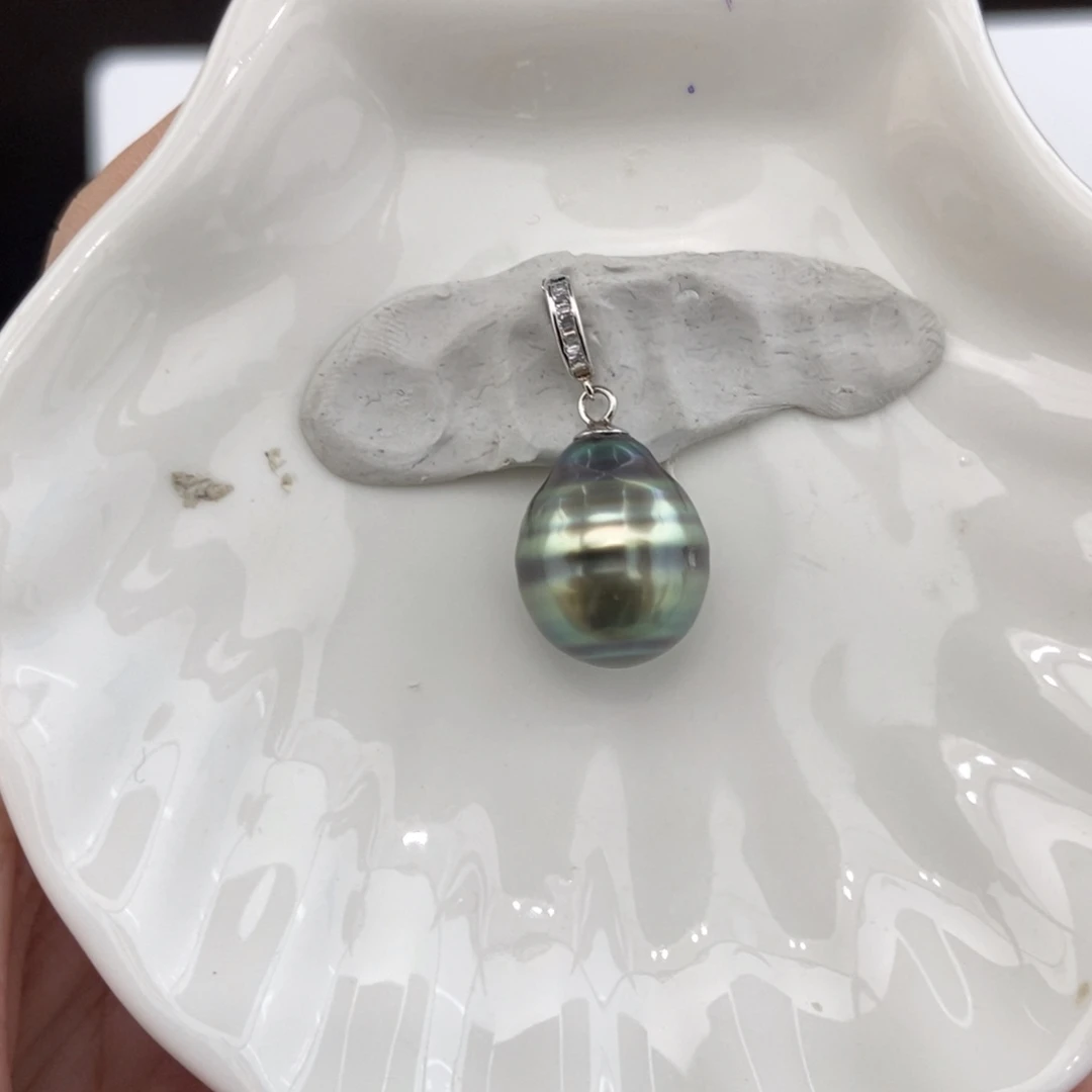 银S925镶嵌海水珍珠吊坠(不含链)13+/特价499