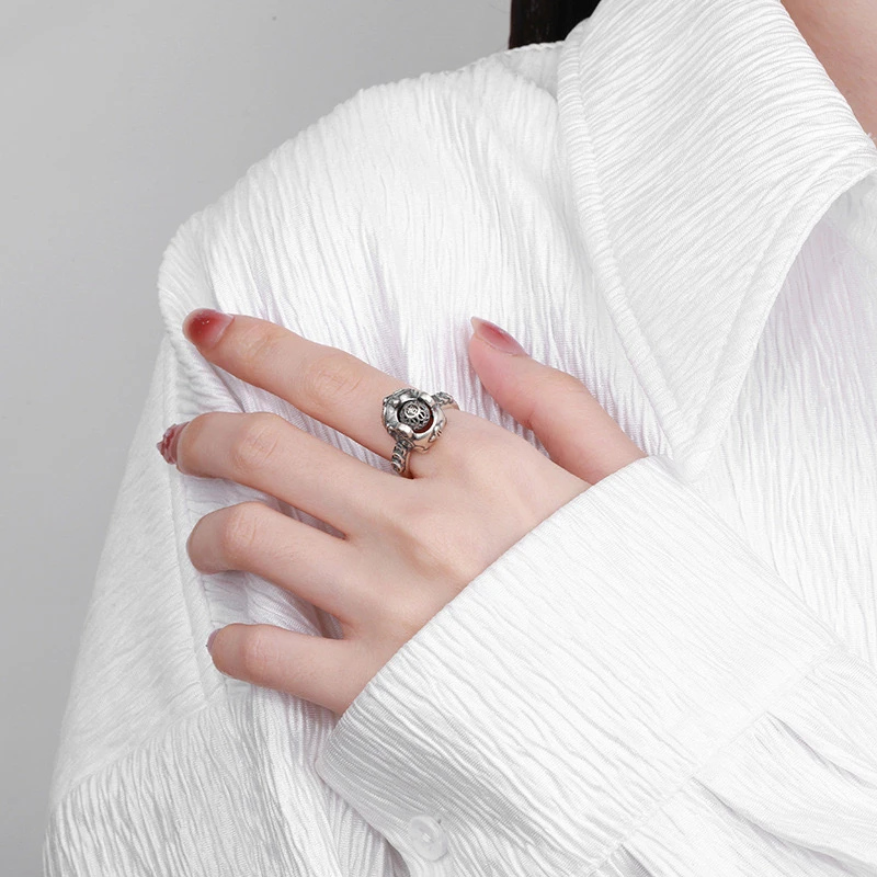 足银戒指 麻麻必备貔貅925银戒指