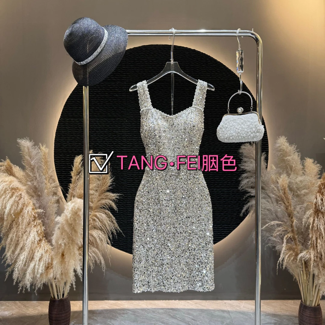 TANG-FEI胭色【流光幻境】TF0066法式轻奢气质连衣裙