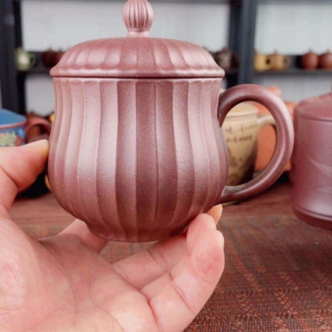 【闪购商品】茶杯紫砂宜兴原矿紫砂盖杯微瑕