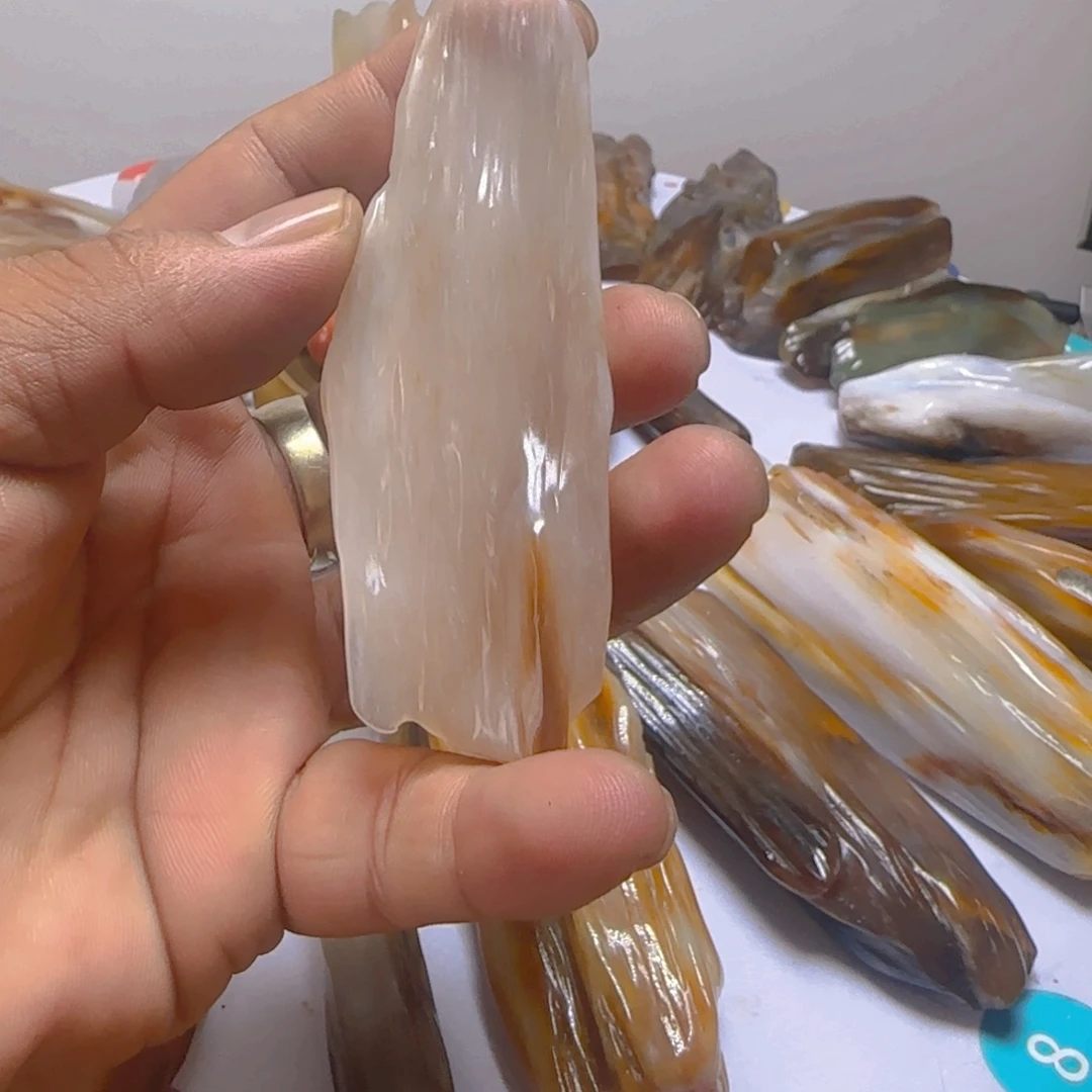 硅化玉未镶嵌手把
