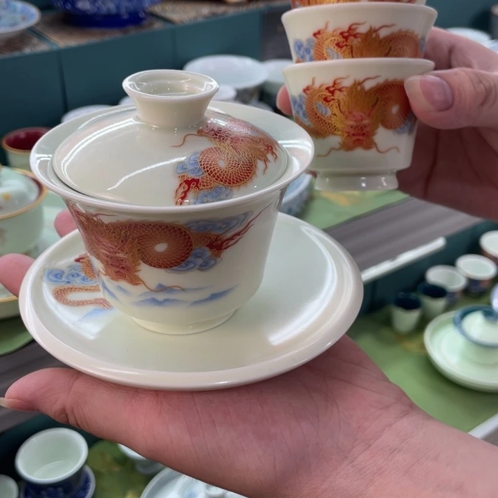景德镇陶瓷盖碗茶具