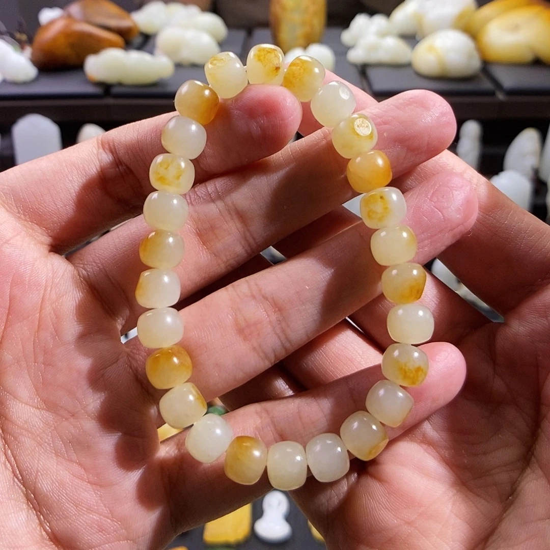 和田玉颈饰未镶嵌啡**静