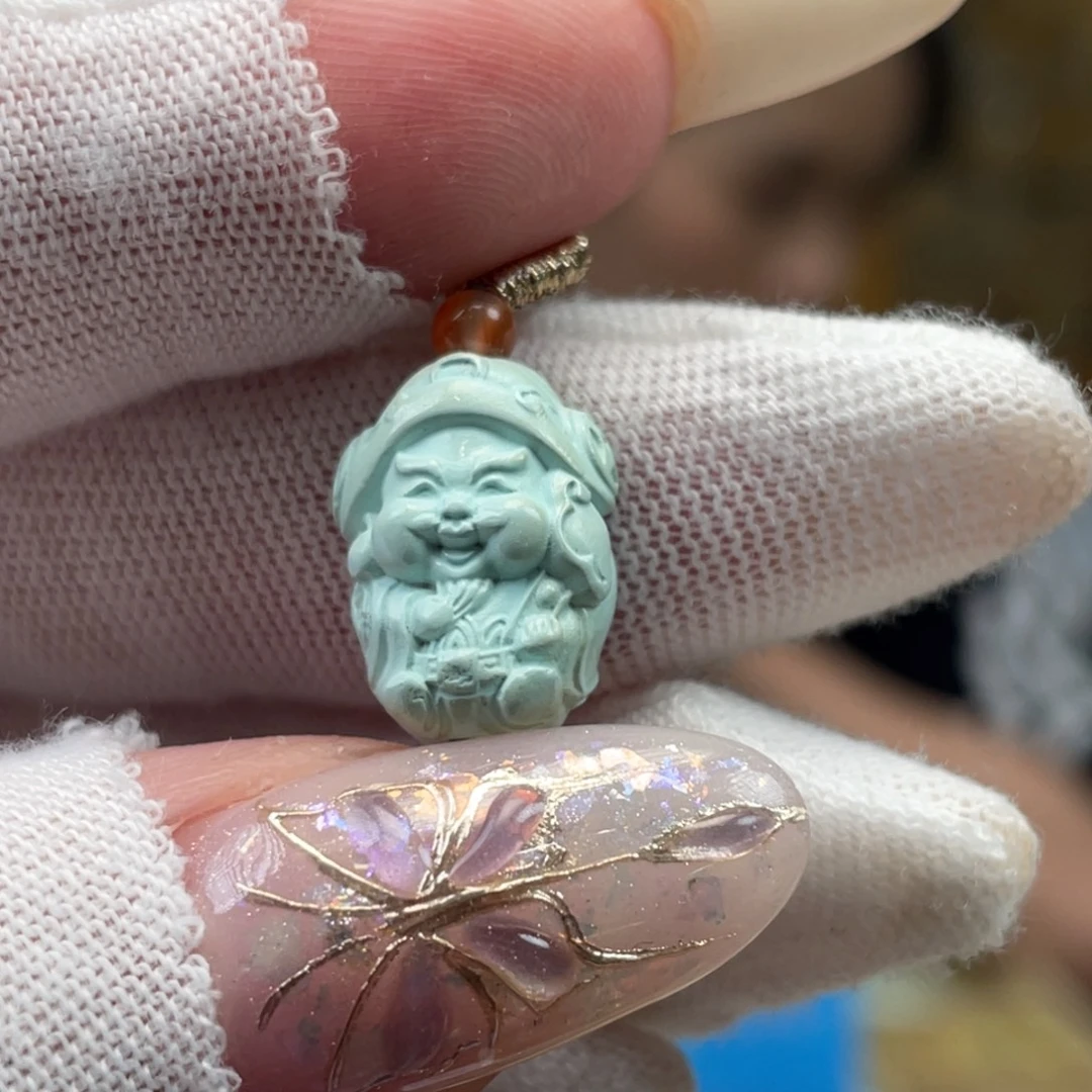 绿松石未镶嵌挂件