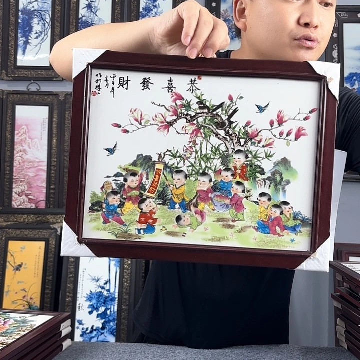 摆件景德镇瓷板画