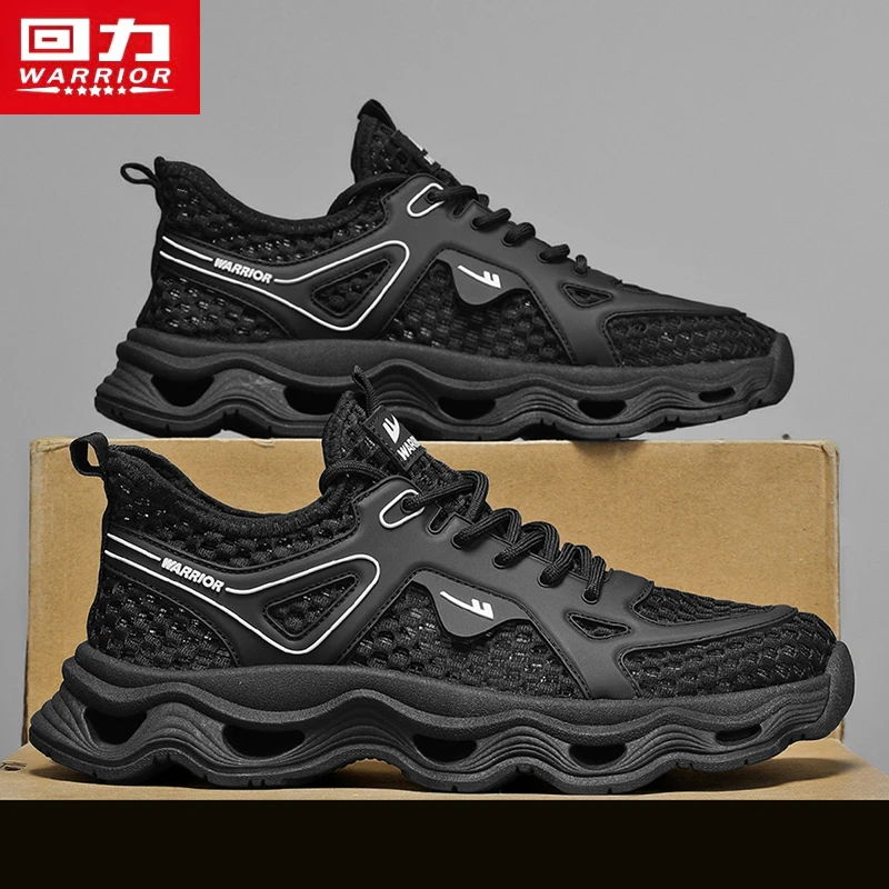 回力夏季透气防臭网面男鞋薄款镂空网眼网鞋轻便跑步休闲运动潮鞋