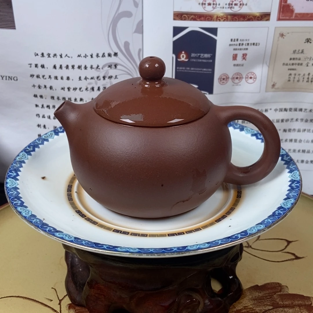 紫砂茶壶五号井底槽清老母亲制作200