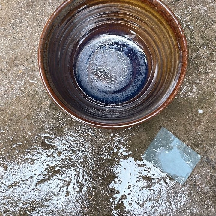 浪鬼家杯垫青***山釉绘柴烧浪鬼