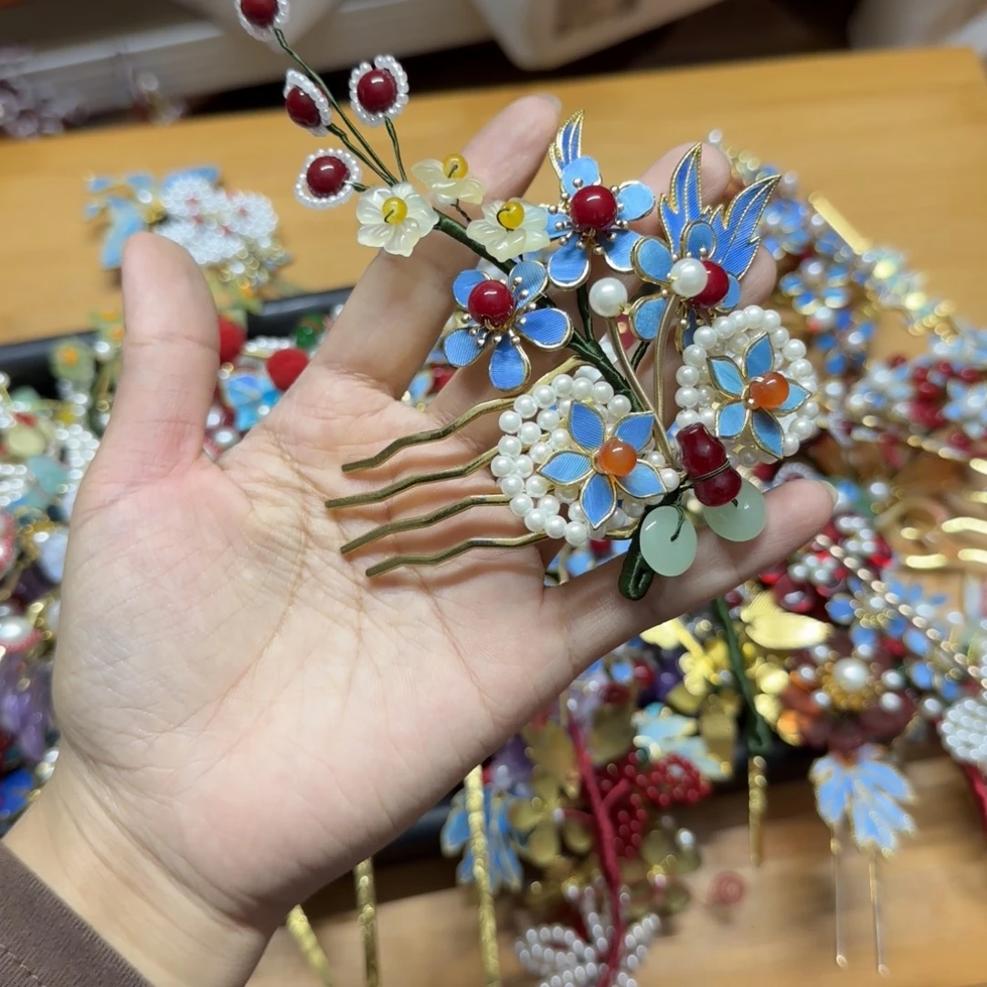 醋酸铁合金鹅毛仿点翠
