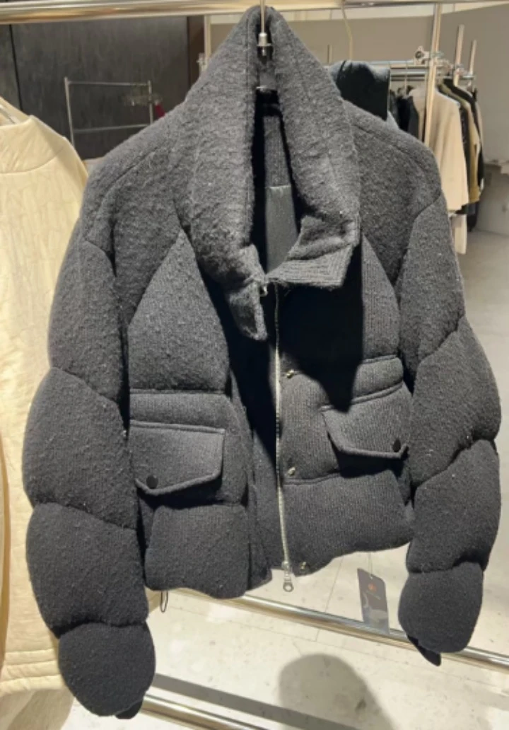 Bing Studios｜简约高级休闲显瘦羊毛95鹅绒服C058-W23豆豆纱