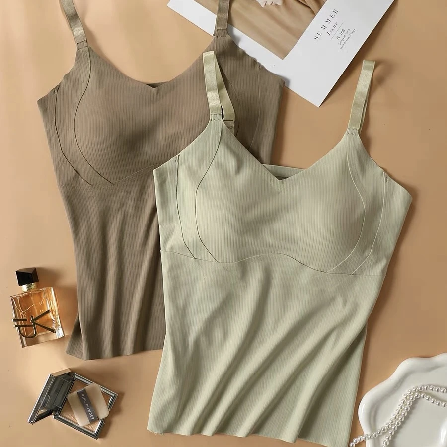 吊带背心女内搭带胸垫免穿文胸一体打底2025新款夏季外穿美背