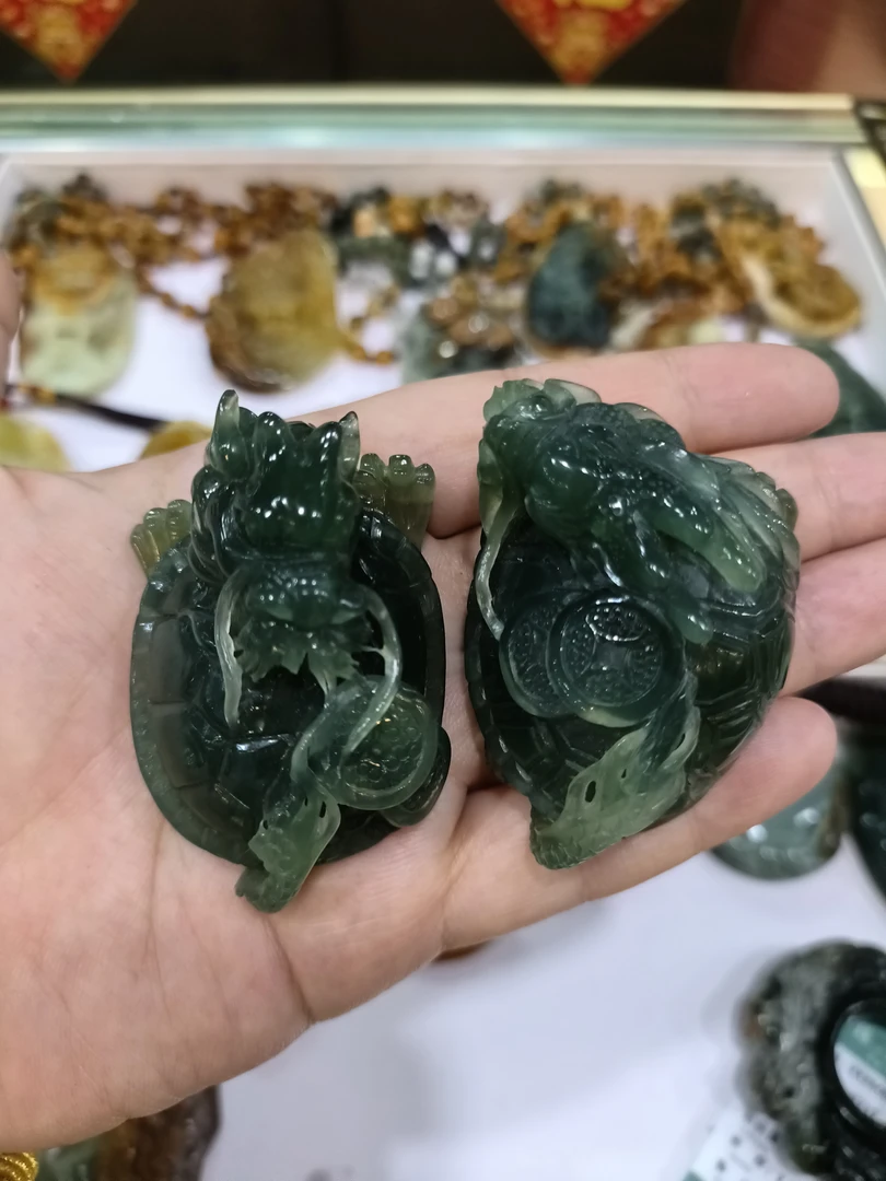 家居摆件创意中国风手工玄关纯手工雕刻龙龟