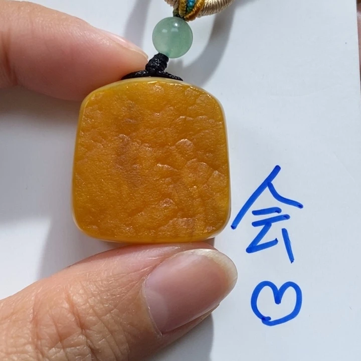 定制琥珀未镶嵌琥珀蜜蜡吊坠项链