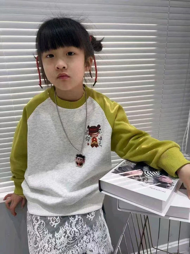 哪吒女童卫衣2025春秋装新款儿童春季百搭外穿上衣女孩洋气春装潮