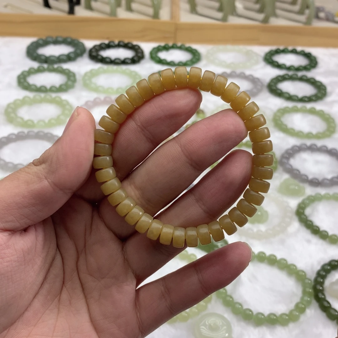和田玉未镶嵌手串（且末糖药片8.3）