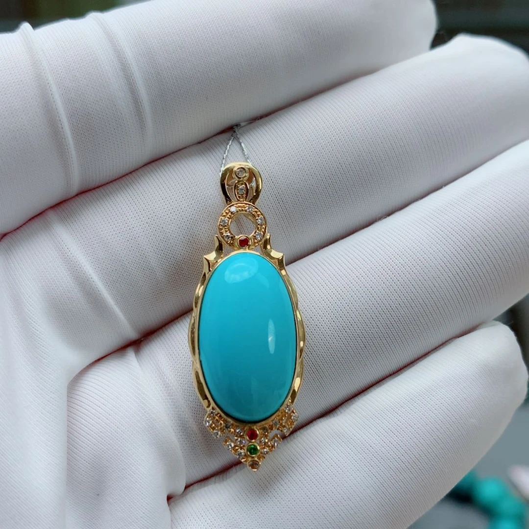 绿松石其他18K金镶嵌