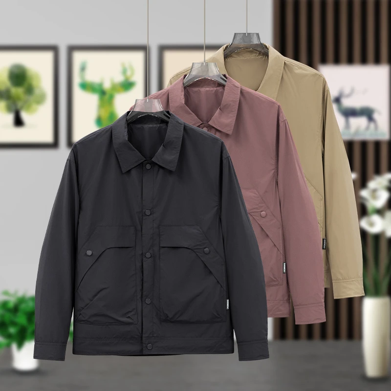 030-2511 新款帅气夹克男韩版翻领2025春秋季时尚潮流短款外套