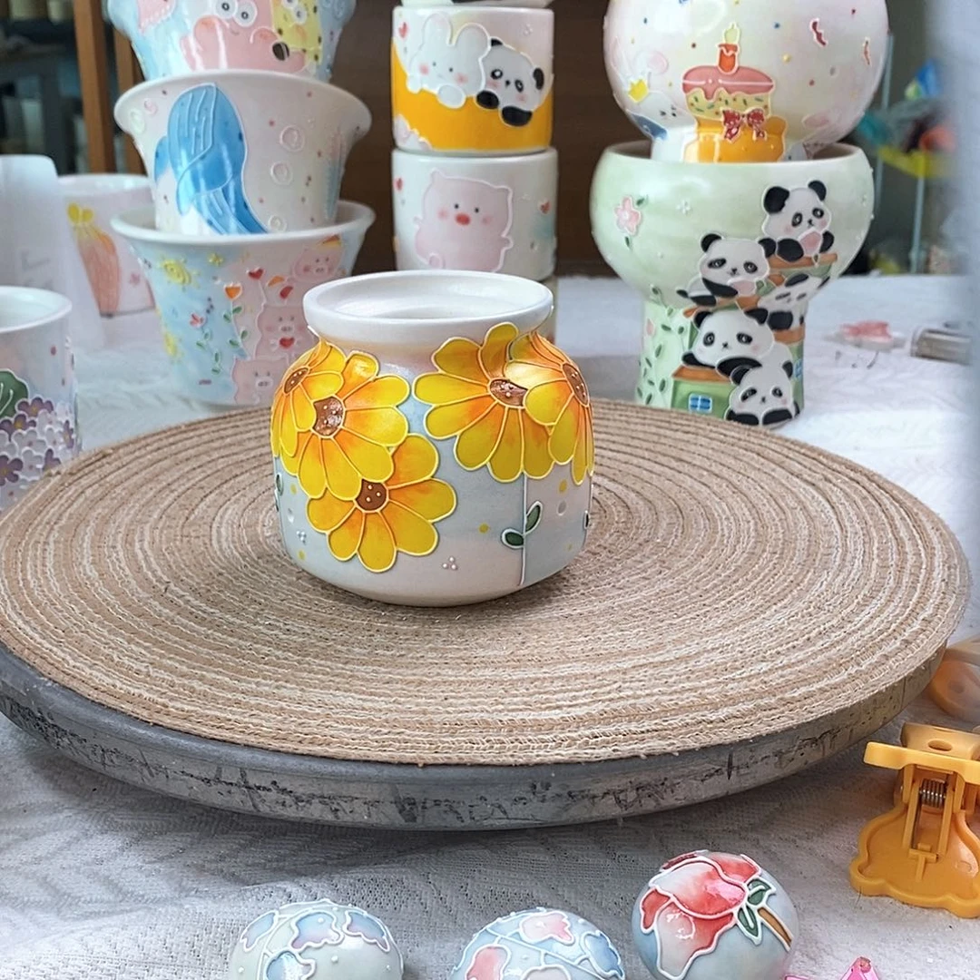 手工手绘制作陶瓷14