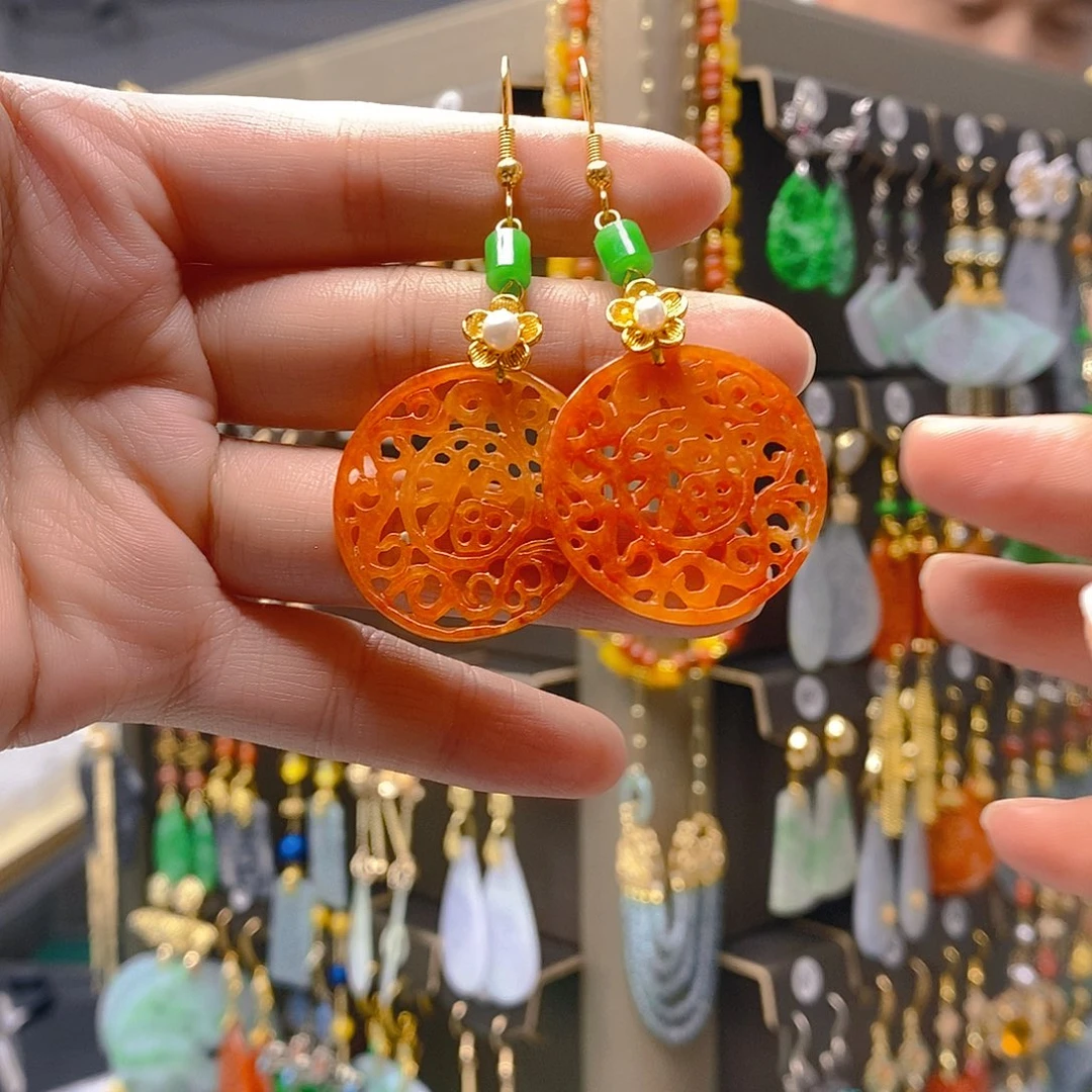 未镶嵌翡翠耳饰翡翠