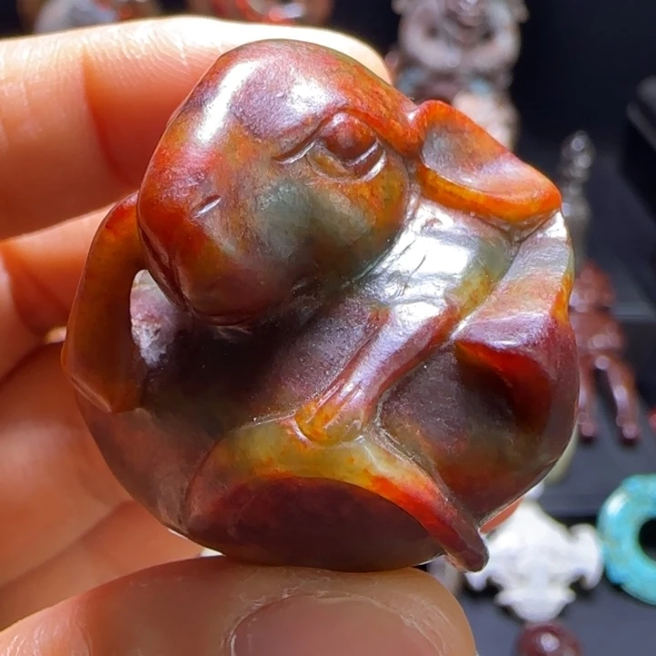 和田玉未镶嵌耳饰