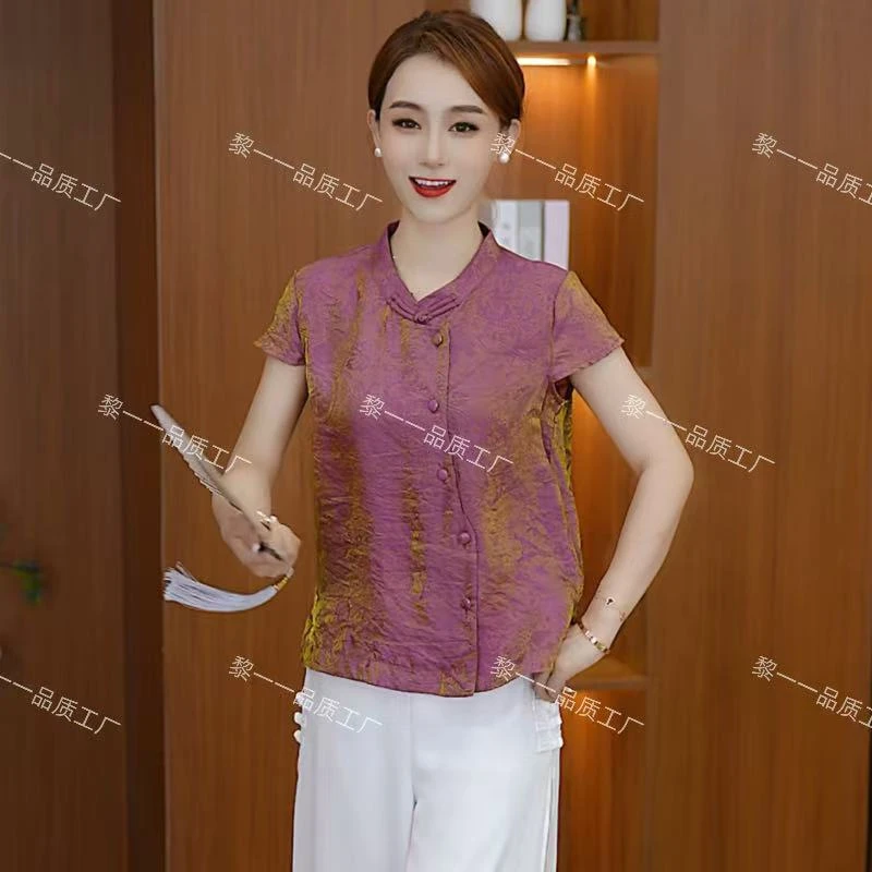 现货-运费补贴2025百搭减龄优雅时尚中式洋气夏季137