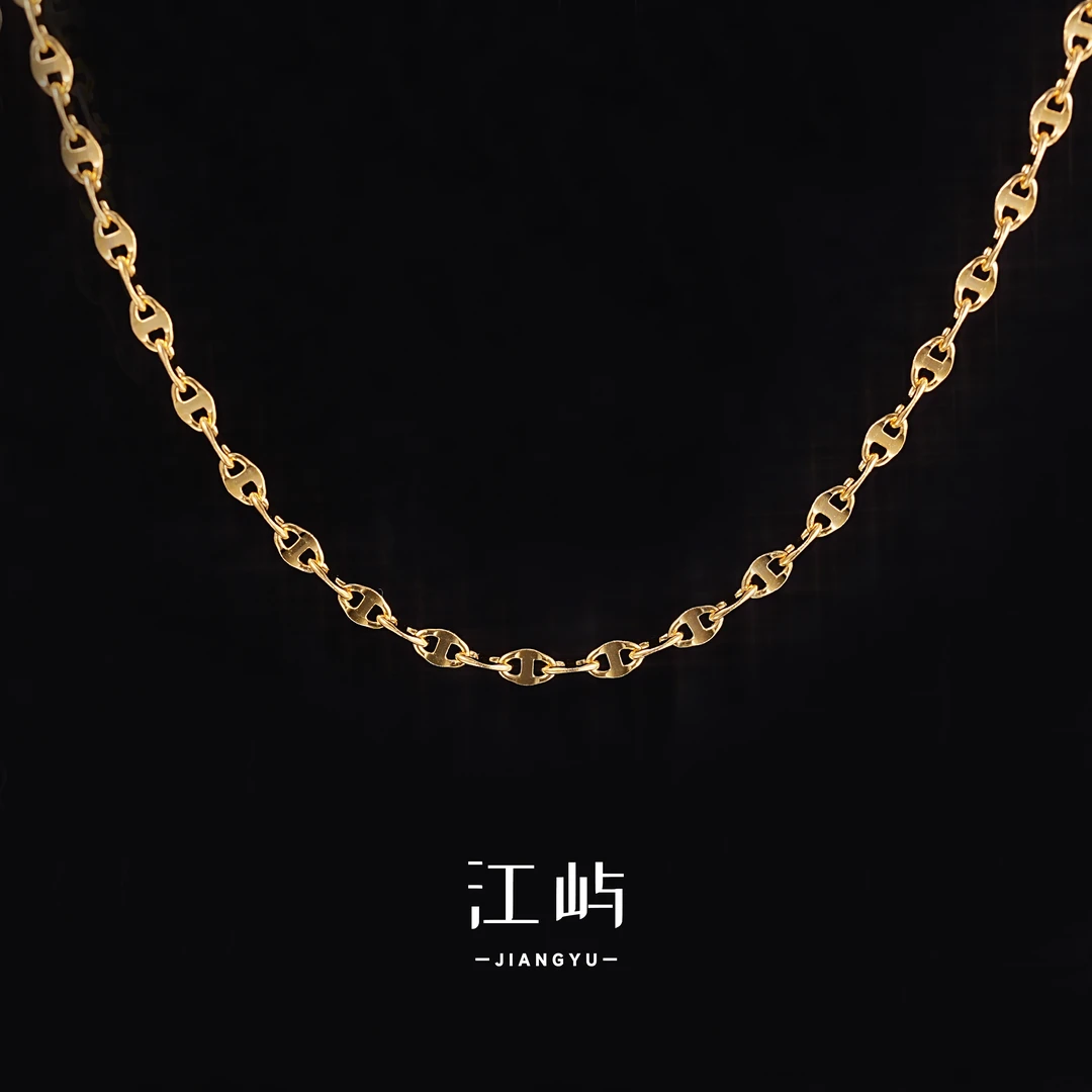江屿 链子925银 新款满串猪鼻项链