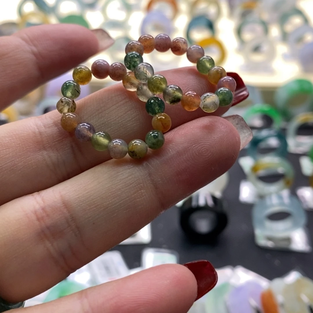 玛瑙/玉髓戒指未镶嵌戒指