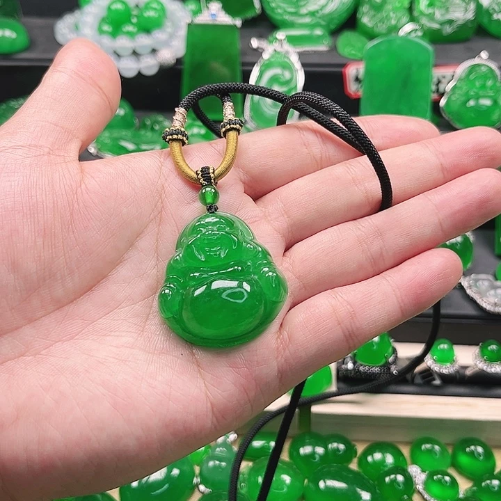 天***店翡翠未镶嵌手链挂件