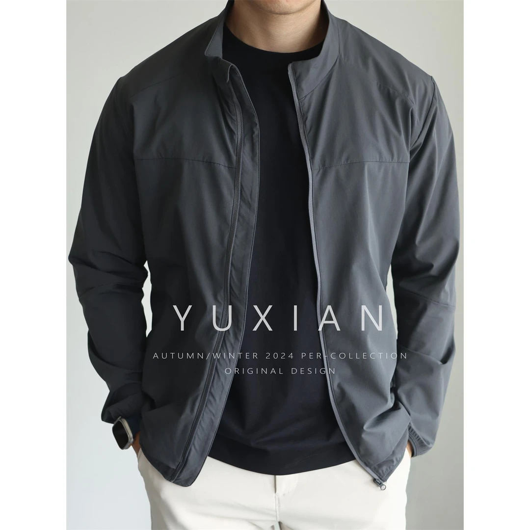 Purezen轻量化透气速干防晒透气立领全能通勤休闲薄款夹克外套男