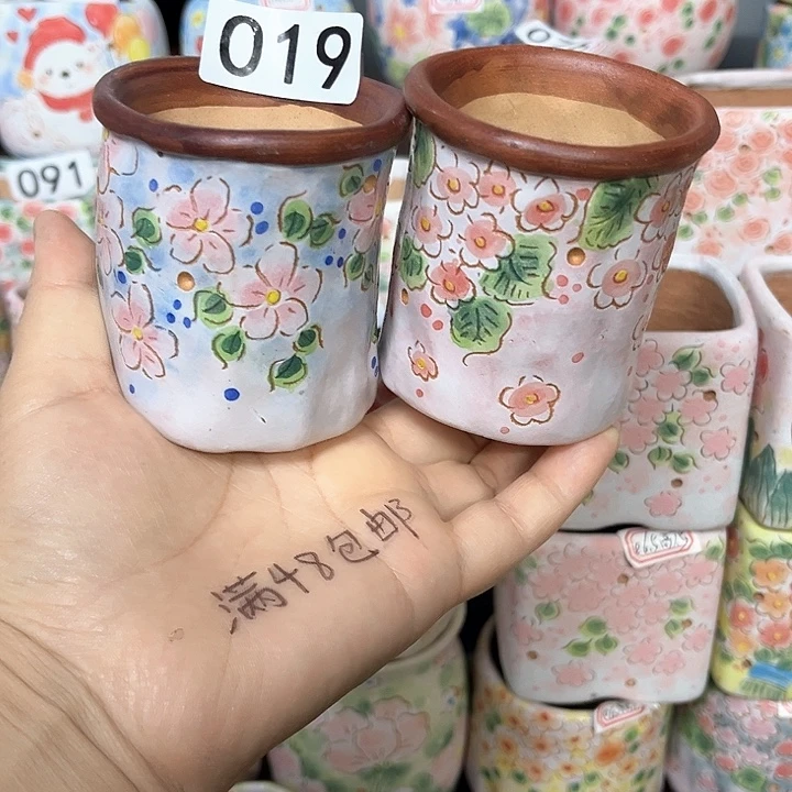 微瑕手工制作多肉花盆