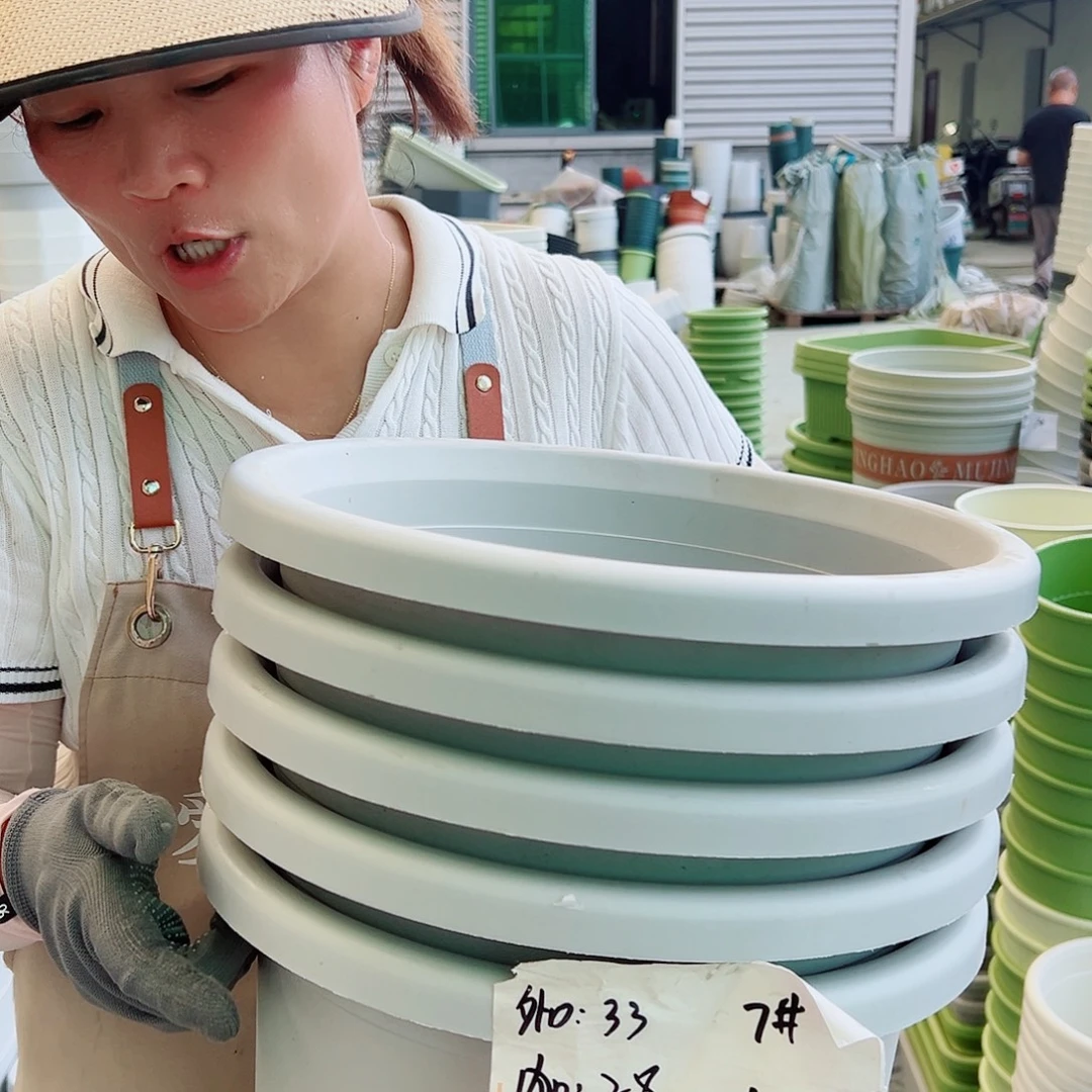 四季盆7#灰白色6个无托
