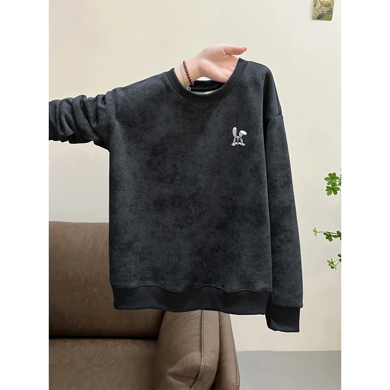 美式复古扎染卫衣女2025年秋冬季薄款宽松设计感小众加绒上衣外套