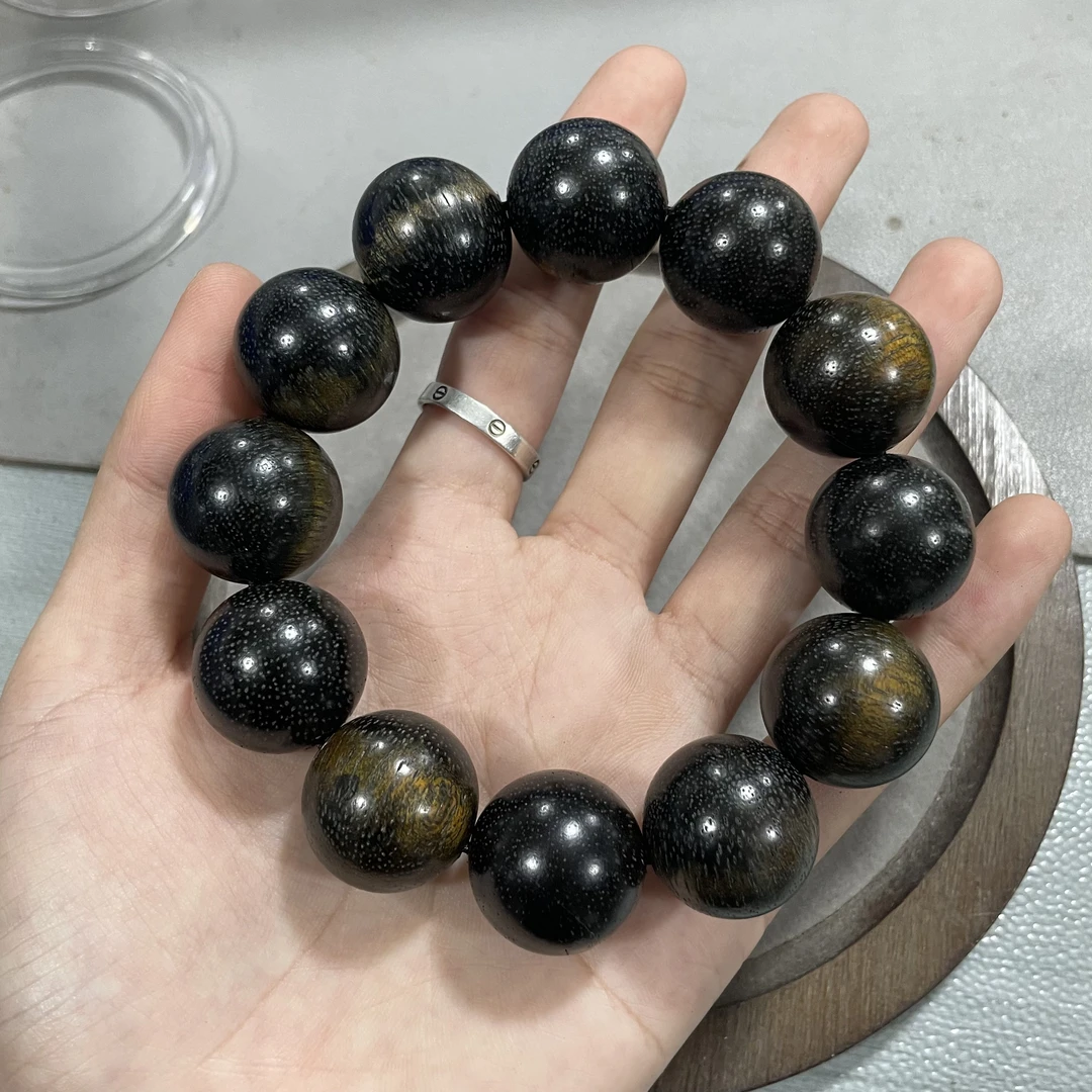 A594 高冰 花梨卡2.0圆珠单圈手串